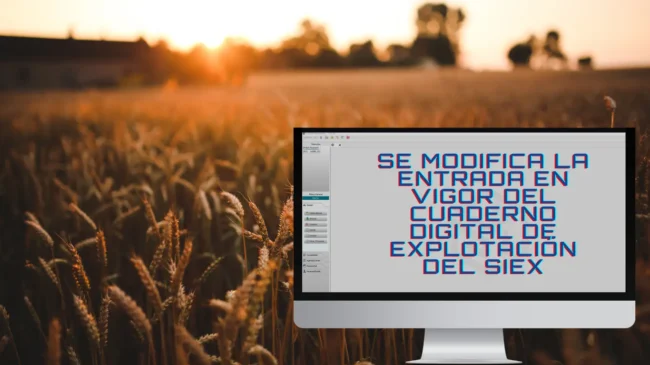 se modifica la entrada en vigor del Cuaderno digital de explotación del SIEX.